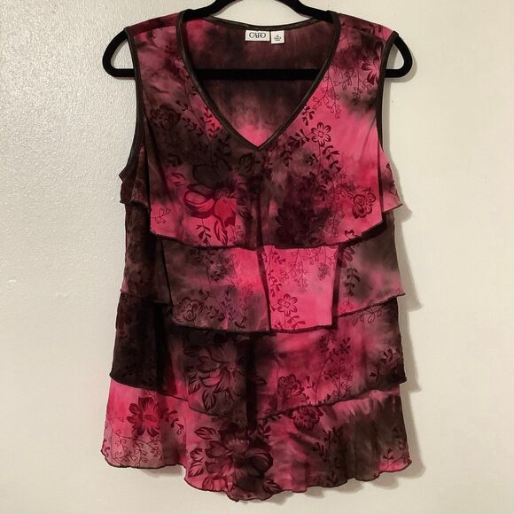 Cato Whimsygoth Romantic Dark Fairy Grunge Ruffle Gothic Velvet Detail Blouse XL - Picture 1 of 12